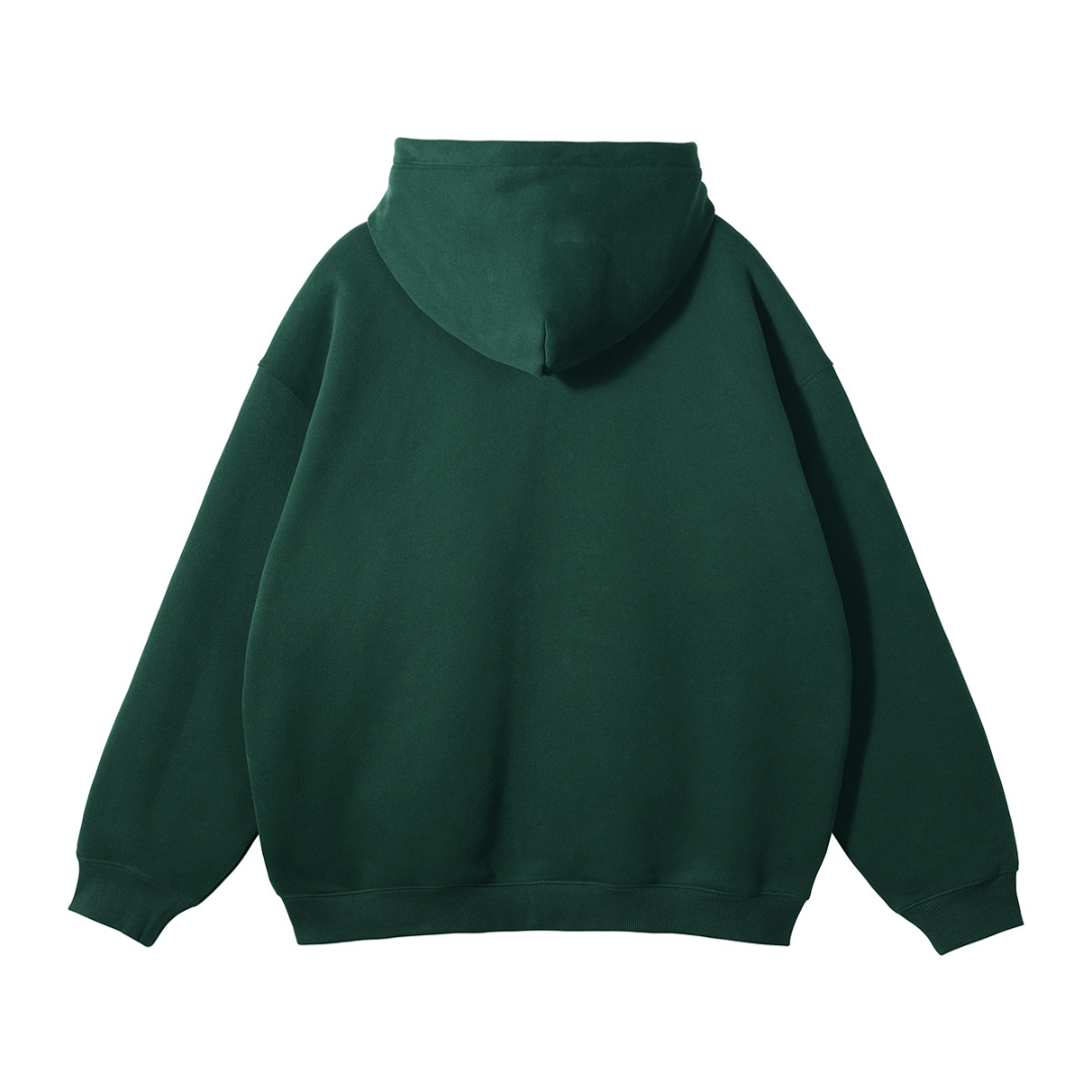 Oversized Zipper Forest Green