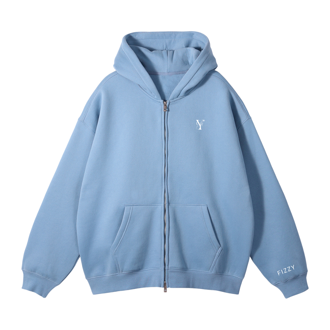 Oversized Zipper Light Blue