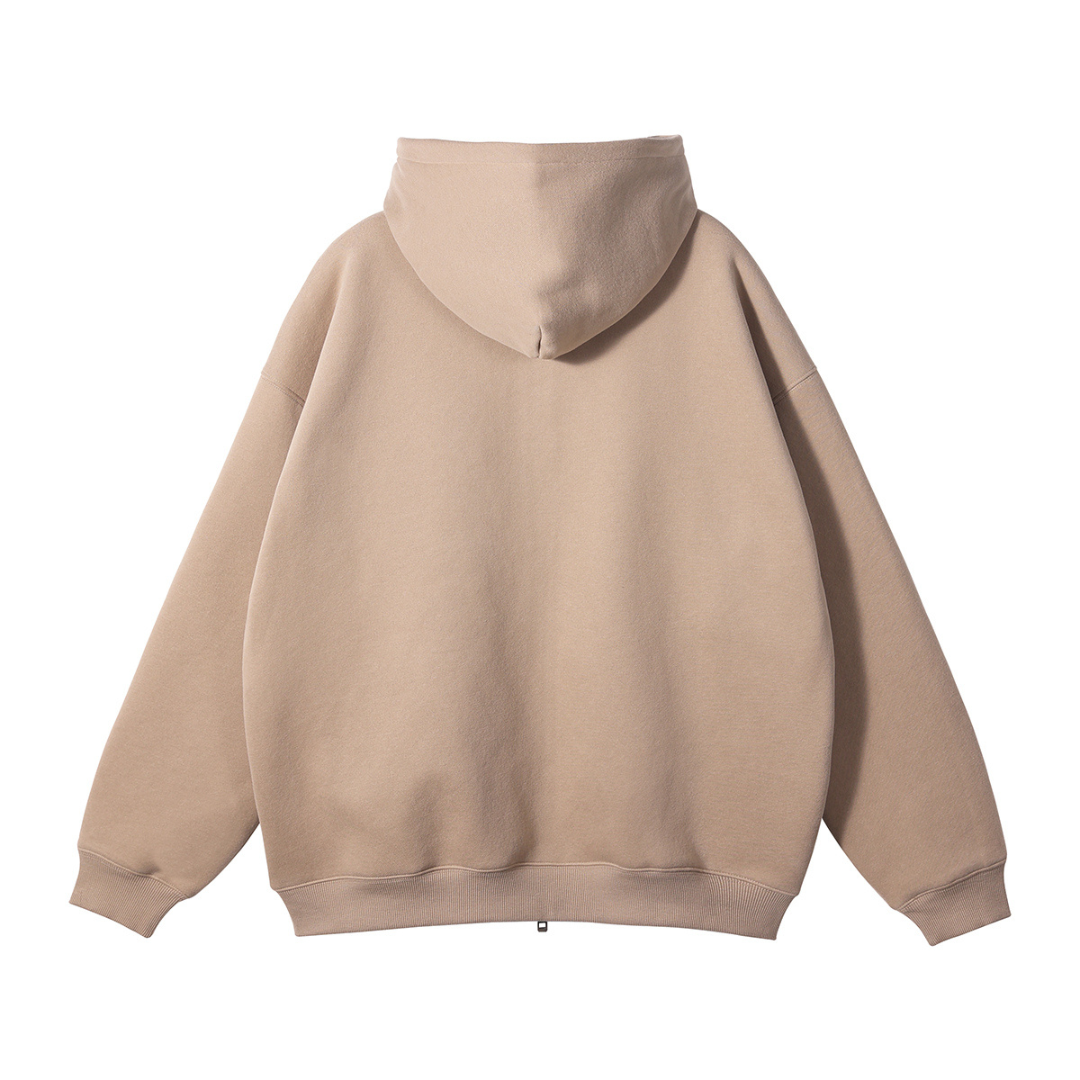 Oversized Zipper Beige